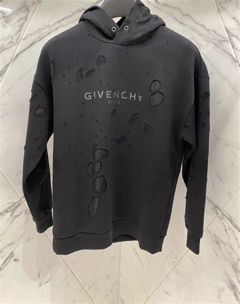 givenchy distressed hoodie replica|Givenchy destroyed hoodie.